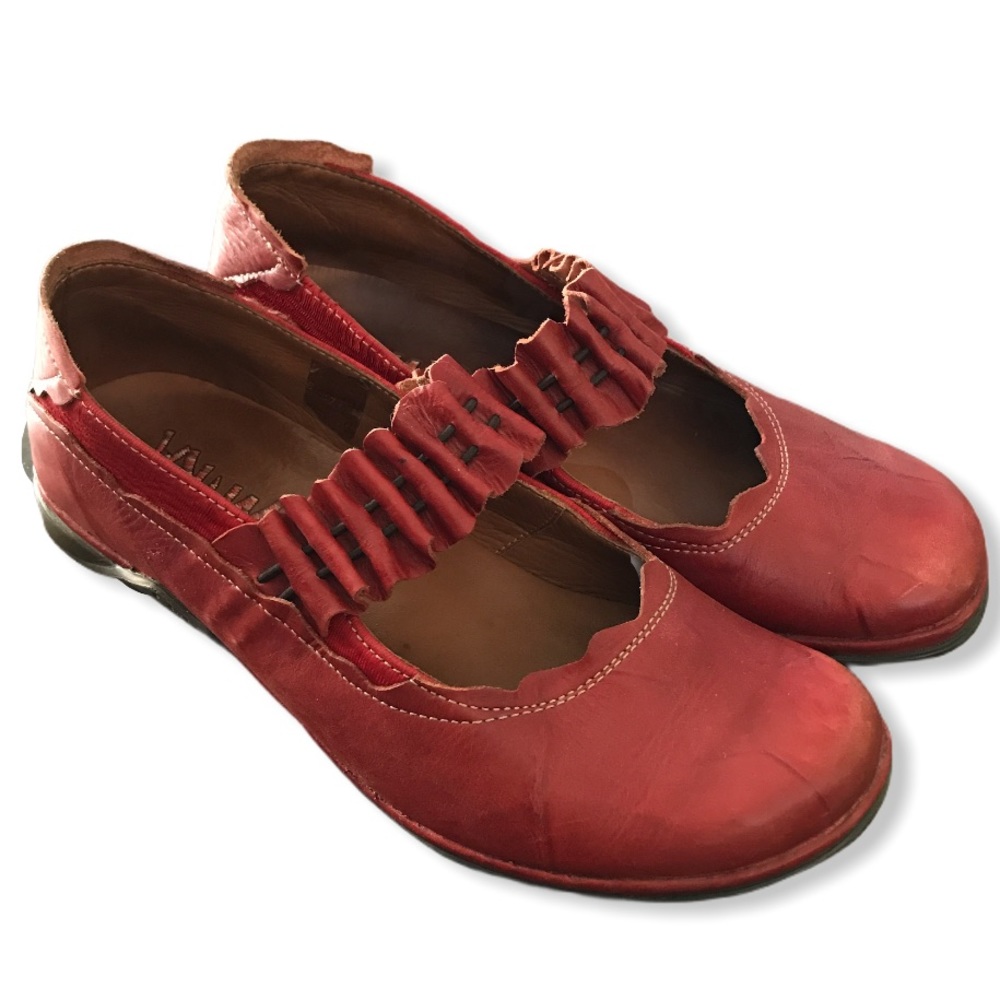 ROMIKA Mary Jane Red Casual Leather Shoes